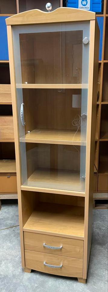 Smalle kast, Huis en Inrichting, Kasten | Vitrinekasten, Ophalen, Minder dan 50 cm, 200 cm of meer, Eikenhout