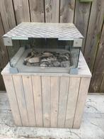 Mooie vuurtafel op gas 1 zomer en winter gebruikt ., Tuin en Terras, Ophalen, Zo goed als nieuw
