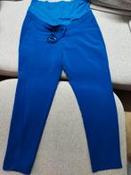 Lange blauwe geklede broek zwangerschap maat L, Comme neuf, JBC, Bleu, Pantalon ou Jeans