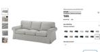 Ikea Ektorp 3 zitsbank grijs, Huis en Inrichting, Zetels | Zetels, Ophalen, Zo goed als nieuw