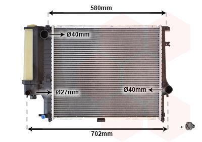 Radiateur 520x440x33 MM schakel BMW 5 serie E34 4 /6 cyl  17, Auto-onderdelen, Motor en Toebehoren, BMW, Nieuw, Ophalen of Verzenden