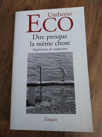 Livre "Dire presque la même chose" d'Umberto Eco beschikbaar voor biedingen