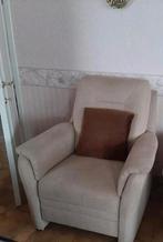 1 zetel in beige stof, Huis en Inrichting, Fauteuils, Ophalen, Gebruikt, Stof