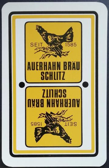 1 Speelkaart Auerhahn Brau Schlitz, Enlèvement ou Envoi, Comme neuf