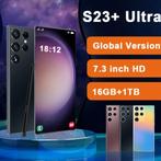 Nouveau smartphone S23 Ultra + Android 7.3 pouces 16G+1T Mob, Android OS, Noir, 10 mégapixels ou plus, Écran tactile