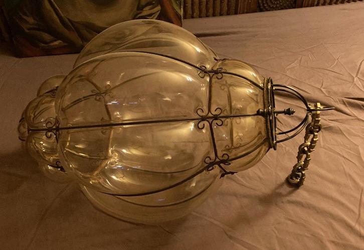 murano lamp verre en cage, Antiquités & Art, Antiquités | Éclairage, Enlèvement