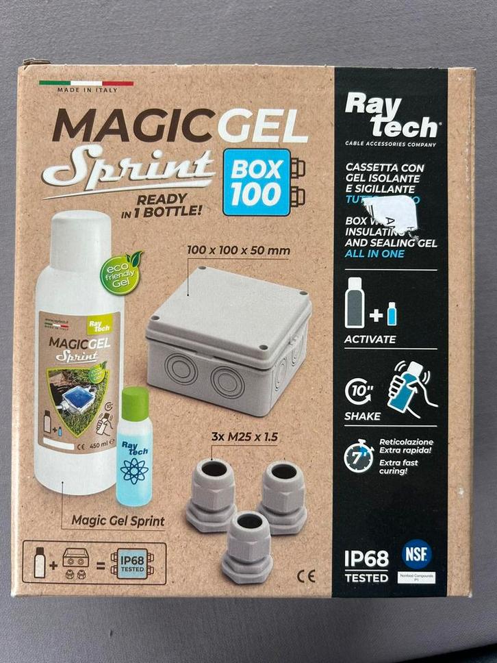 Raytech magic gel sprint box 100, Doe-het-zelf en Bouw, Elektriciteit en Kabels, Nieuw, Ophalen