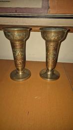 2 vieux vases indiens en laiton, Enlèvement ou Envoi, Bronze