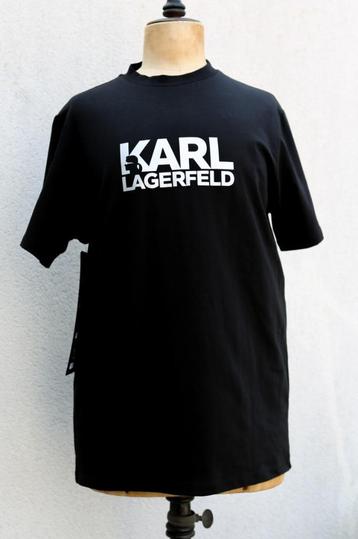 Superbe Tshirt neuf noir Karl Lagerfeld M, Neuf, Enlèvement ou Envoi, Karl Lagerfeld, Taille 48/50 (M)