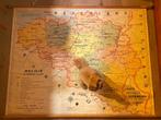 Oude landkaart België, Antiek en Kunst, Antiek | Schoolplaten, Aardrijkskunde, Ophalen