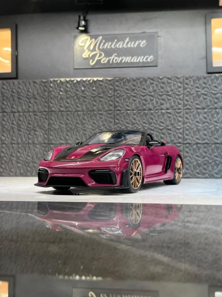 1/18 Porsche 718 Spyder RS, Hobby en Vrije tijd, Modelauto's | 1:18, Zo goed als nieuw, Auto, Ophalen of Verzenden