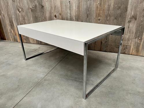 VINTAGE DESIGN SALONTAFEL DRABERT UIT DE JAREN 70 CHROOM + V, Huis en Inrichting, Tafels | Salontafels, Gebruikt, Minder dan 50 cm