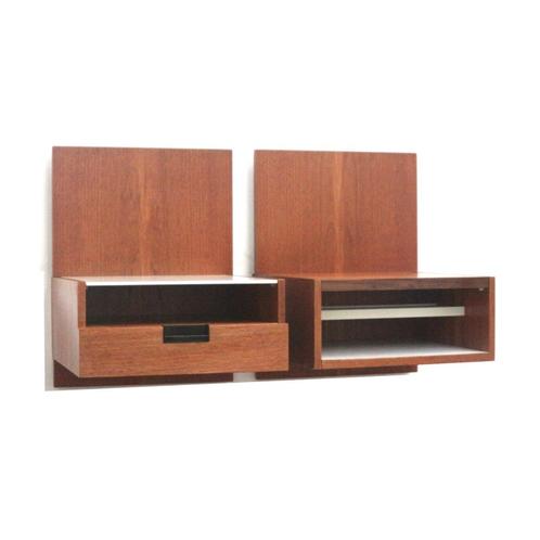 Pastoe Nachtkastjes Cees Braakman Bedside Tables Mid-Century, Huis en Inrichting, Slaapkamer | Nachtkastjes, Gebruikt, 55 tot 70 cm
