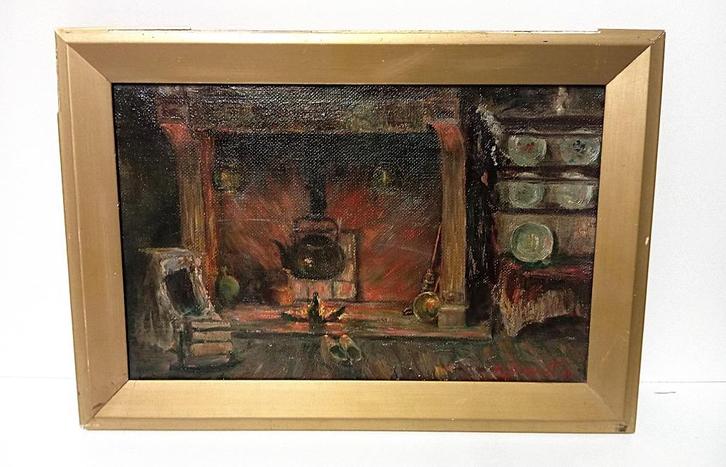 schilderij 1927 GEORGES STIMART (1886-1952), Antiek en Kunst, Kunst | Schilderijen | Klassiek, Ophalen of Verzenden