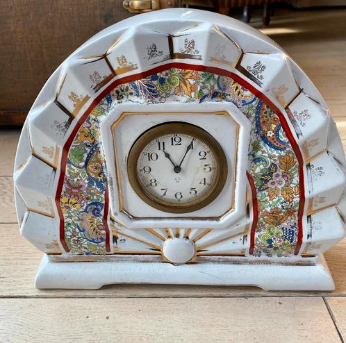 ART DECO SCHOUWGARNITUUR MET KLOK, Antiek en Kunst, Antiek | Klokken, Ophalen of Verzenden