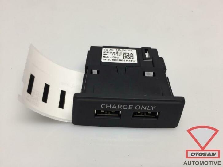 audi q2 2018 s line usb oplader telefoon hub 81a035727, Auto-onderdelen, Elektronica en Kabels, Audi, Gebruikt
