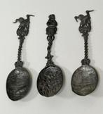 1850 3x antieke Tin tinnen lepels Huwelijks lepel Jan steen, Antiek en Kunst, Antiek | Tin, Ophalen of Verzenden