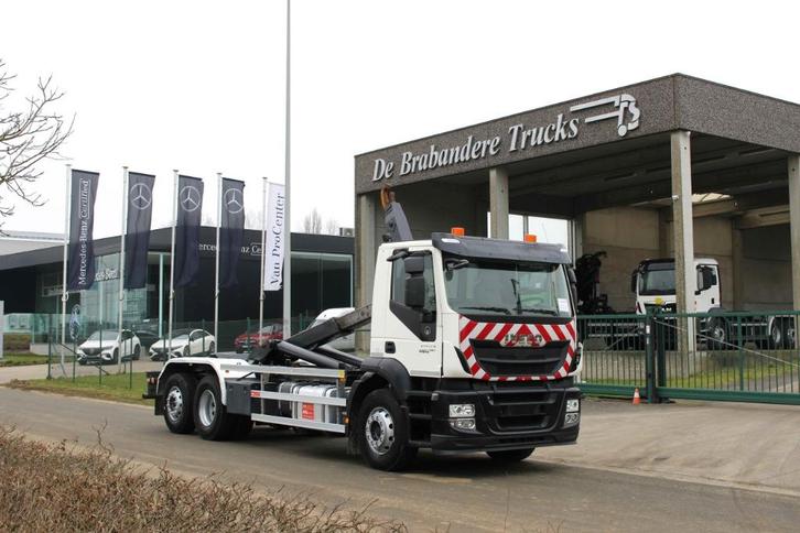 Iveco Stralis 460 6x2/4 containerwagen - 2013 - 296.000 km, Auto's, Vrachtwagens, Bedrijf, Te koop, Radio, Trekhaak, Iveco, Diesel