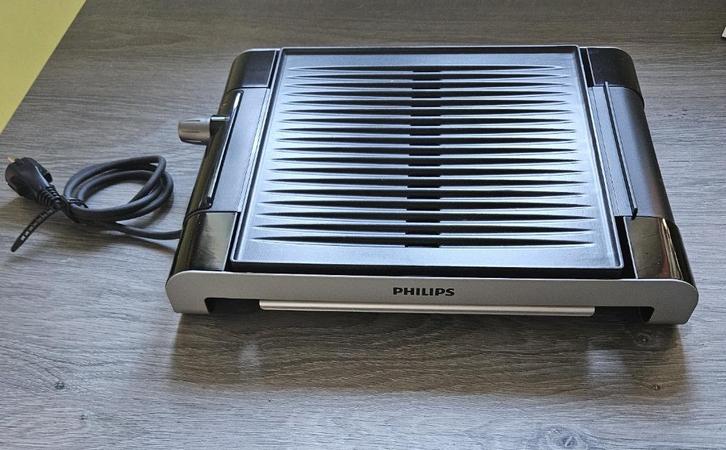 Grillplaat Philips HD4417/20, Elektronische apparatuur, Grillplaten, Zo goed als nieuw, Tafelgrill, Ophalen of Verzenden