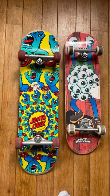 Lots de 2 skateboards Santa Cruz et No Fear beschikbaar voor biedingen