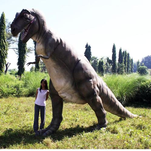 Walking T-Rex – Dinosaurus beeld Lengte 568 cm, Verzamelen, Dierenverzamelingen, Nieuw, Ophalen