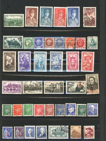 Lot de 240 timbres France (*) ou (o) 1940-1960, Enlèvement ou Envoi, Affranchi
