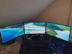 3x 27" MSI monitor Simracing, Computers en Software, Monitoren, Ophalen, MSI, IPS, In hoogte verstelbaar