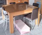 Table à manger en chêne naturel pour 8 personnes, Maison & Meubles, 100 à 150 cm, Cinq personnes ou plus, Carré, 100 à 150 cm