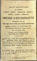 Bidprentje van PIerre Corneille Iweins d'Eeckhoutte, Collections, Images pieuses & Faire-part, Enlèvement ou Envoi, Image pieuse