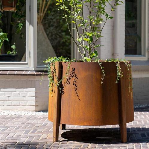 cortenstaal bloembakken, plantenbakken, Tuin en Terras, Bloembakken en Plantenbakken, Nieuw, Metaal, Balkon, Tuin, Ophalen of Verzenden