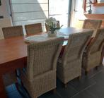 Eetstoelen, Huis en Inrichting, Stoelen, Ophalen, Riet of Rotan, Gebruikt, Bruin