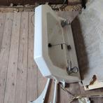 Lavabo vintage blanc, Doe-het-zelf en Bouw, Sanitair, Ophalen, Gebruikt, Wastafel