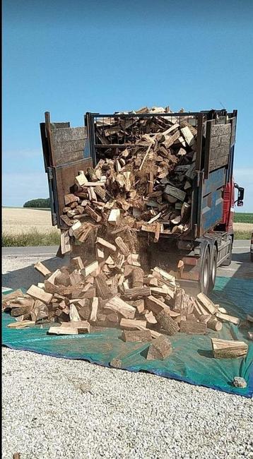 par 12 steres de bois dur en buches refendue beschikbaar voor biedingen