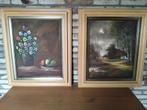 Schilderij bloem met fruit / oude hoeve, landschap, Ophalen