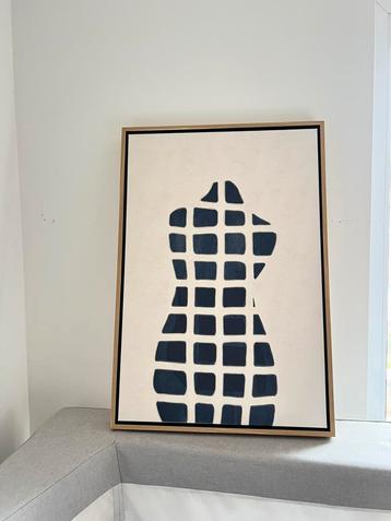 Print zelfgemaakt schilderij aquarel ingekaderd beschikbaar voor biedingen
