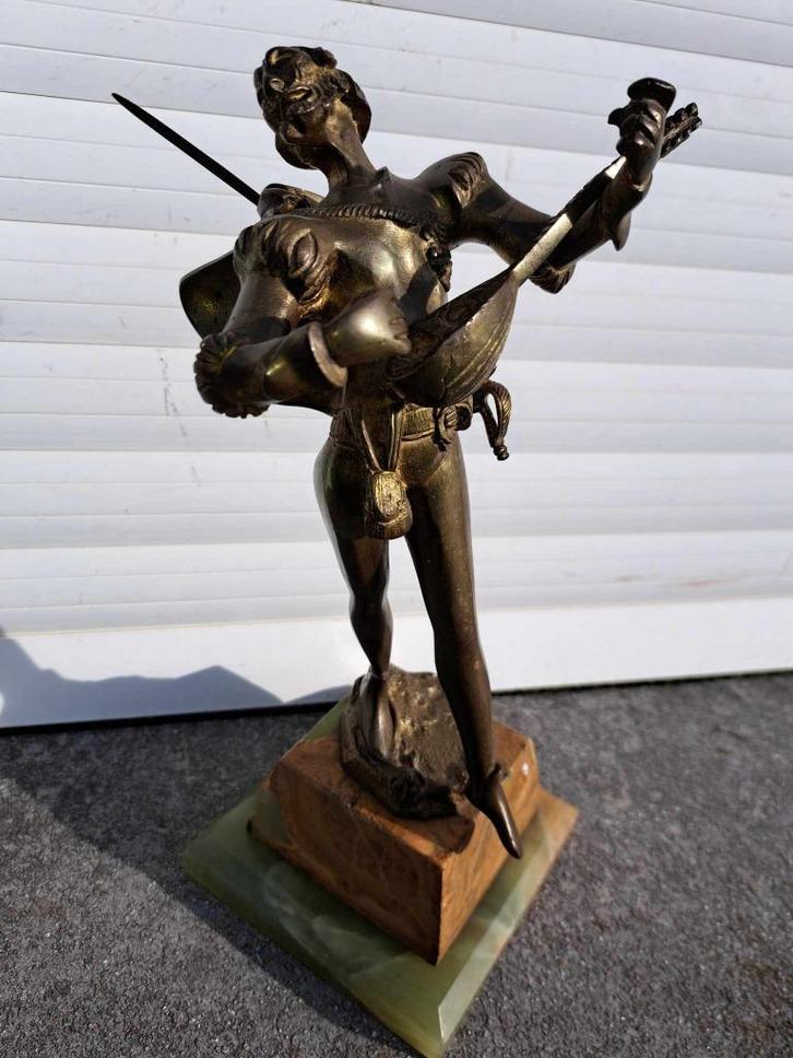 bronze mephistopheles signe auguste de wever, Antiek en Kunst, Antiek | Brons en Koper, Brons, Ophalen of Verzenden