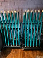 5kg bars met rubber bekleding+Opbergrek., Sport en Fitness, Ophalen, Gebruikt