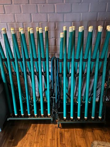 5kg bars met rubber bekleding+Opbergrek. beschikbaar voor biedingen