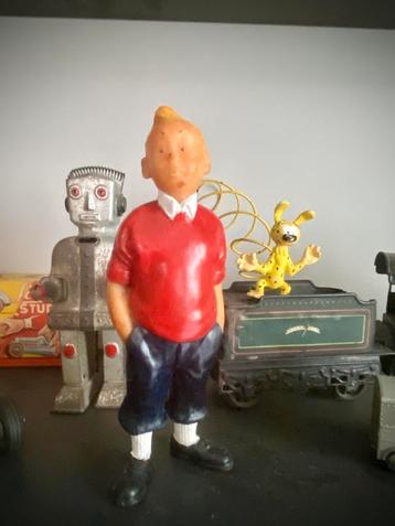 Figurine pouet pouet Tintin pull rouge parfait état. 20 cm beschikbaar voor biedingen