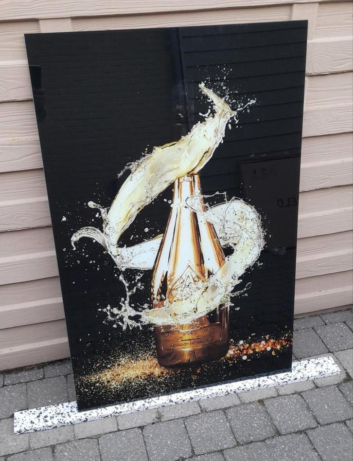 Wallfield  bottle of gold, glas, Huis en Inrichting, Woonaccessoires | Schilderijen, Tekeningen en Foto's, Nieuw, Ophalen