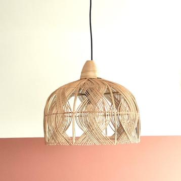 Lampe suspendue Boho en rotin (neuve)