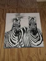 Schilderij zebra's, Huis en Inrichting, Woonaccessoires | Schilderijen, Tekeningen en Foto's, Ophalen, Zo goed als nieuw, Schilderij