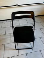 Klapstoel zwart, Huis en Inrichting, Stoelen, Ophalen, Kunststof, Zwart, Zo goed als nieuw
