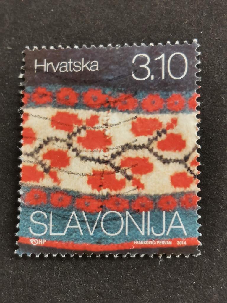 Kroatië 2014 - etnografische kunst - uit velletje, Ophalen of Verzenden, Joegoslavië, Gestempeld