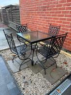 Vintage Ijzeren tuinset Armena Mar, Tuin en Terras, Ophalen, 4 zitplaatsen, Gebruikt, Eettafel