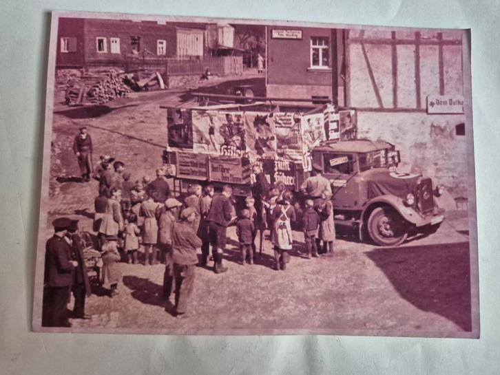 Foto NSDAP-wagen bij Saarstemming, Photopress nr. 3368, Verzamelen, Militaria | Tweede Wereldoorlog, Ophalen of Verzenden