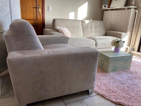 Salon in alcantara, Huis en Inrichting, Zetels | Zetels, Gebruikt, Rechte bank, Overige maten, 75 tot 100 cm, Ophalen