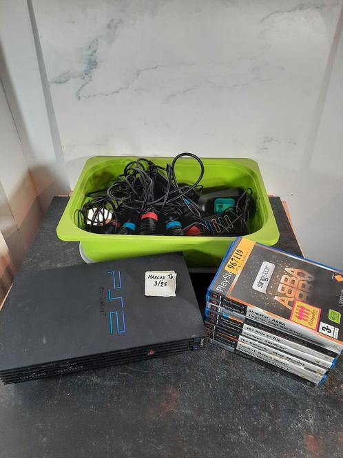 Ongeteste PS2 + 8 games + 4 singstar micro's + overige acc., Games en Spelcomputers, Spelcomputers | Sony PlayStation 2, Gebruikt