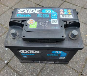 Batterie EXIDE 12 V 55 Ah 460 A.  Placement possible 24 cm d disponible aux enchères