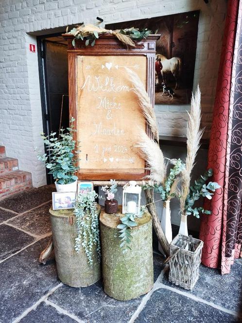 Antieke grote houten kader /lijst trouwdecoratie, Huis en Inrichting, Woonaccessoires | Lijsten, Gebruikt, 75 cm of meer, 75 tot 100 cm